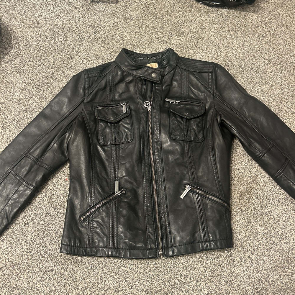 MICHAEL Michael Kors Black Leather Jacket